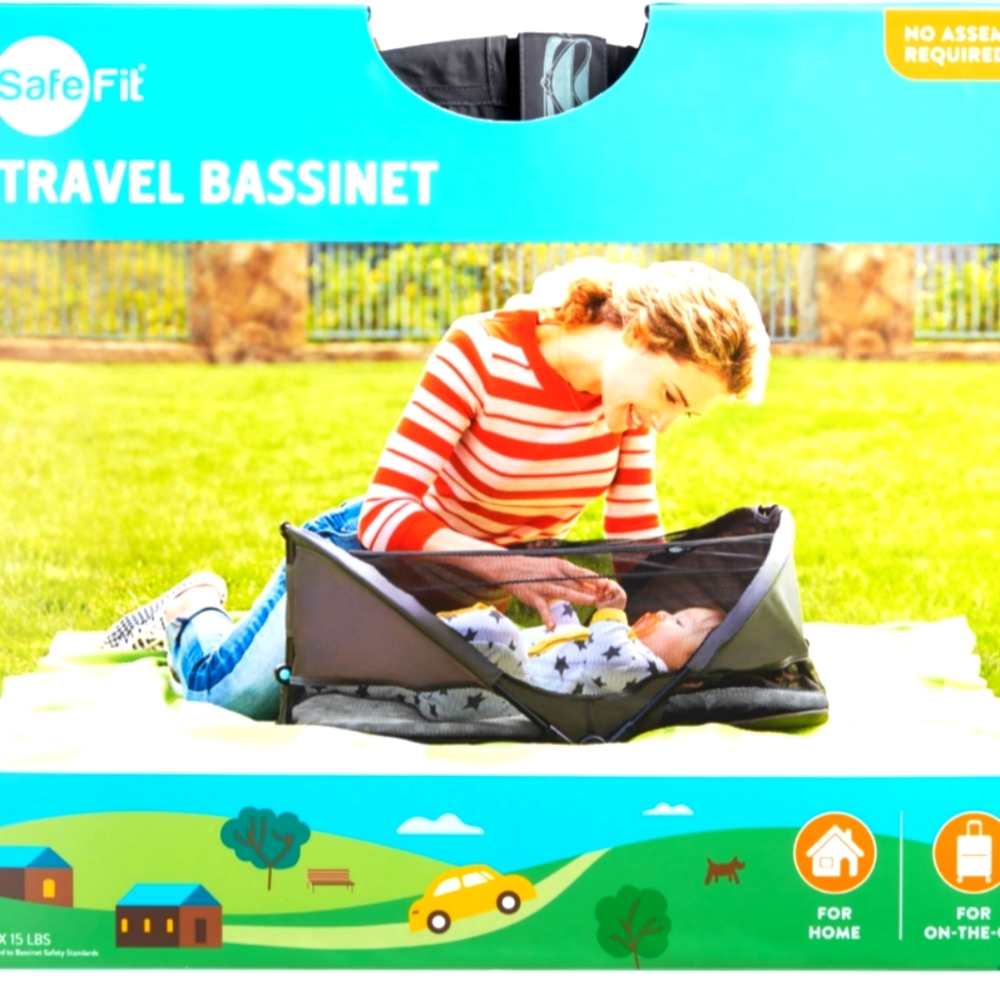 Brand new still in the box never used safe fit travel bassinet